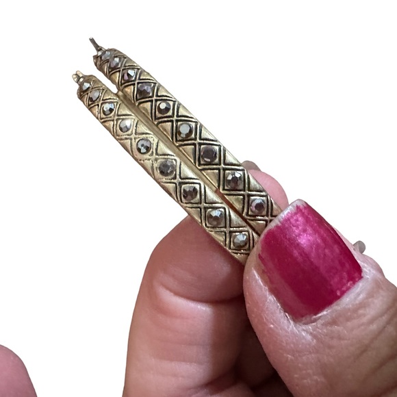 NWOT 1.5” hoops with studs - Picture 4 of 4